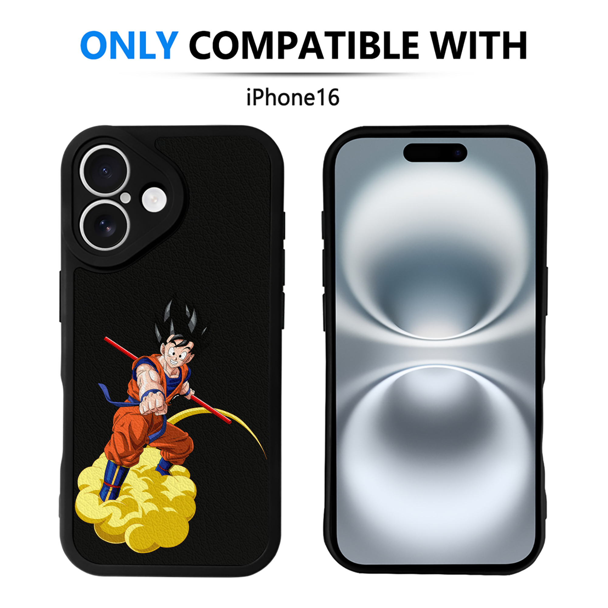 （画像用） ドラゴンボール 孫 悟飯（そんごはん）DRAGON BALL Son Gohan 【iPhone 16シリーズ対応】シリコンスマホケース（レザー調） 材質：シリコン